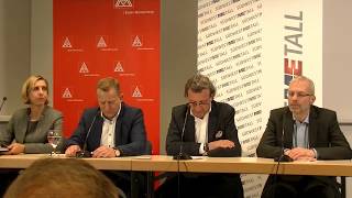 MetallTarifrunde 2018 Pressekonferenz Tarifergebnis BadenWürttemberg [upl. by Kinnie]