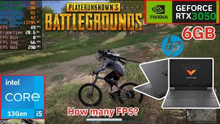 HP Victus 15Fa1230TX Intel Core i5 13Gen RTX 3050 6GB 144Hz PUBG PC How many FPS [upl. by Dnalsor]