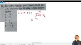 banyak segitiga yang dapat dibuat dari 7 titik tanpa ada 3 titik yang terletak segaris adalah [upl. by Damick]