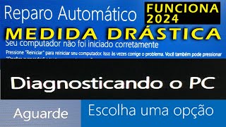 Resolvido  Reparo Automático no Windows 11 e 10 em 2024  Medida Drástica   Diagnosticando PC [upl. by Esteban]