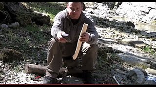 Carving an axe handle  Bushcraft Axtstiel [upl. by Arec]