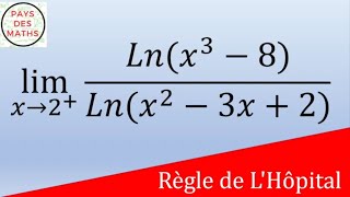 Calcul dune limite avec utilisation de la règle de L Hôpital [upl. by Kcirtapnaes404]