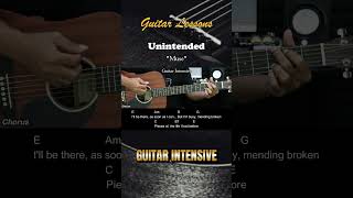 Unintended  Muse  EASY Guitar Tutorial  Chords  Lyrics  Guitar Lessons guitarlessons [upl. by Euginomod]