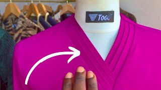 Vneck pleat design tutorial step by step [upl. by Natika]