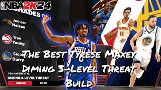 THIS 50 POINT GAME TYRESE MAXEY BUILD IS GOATED IN NBA 2K24 THE BEST PG DIMING 3LEVEL THREAT BUILD [upl. by Walters]