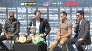 UNCUT  CARL FROCH v ANDRE WARD PRESS CONFERENCE  FOR IFILM LONDON  MATCHROOM PRESS DAY PART 1 [upl. by Yroj]