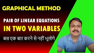 CLASS 10 MATHS  GRAPHICAL METHOD  PAIR OF LINEAR EQUATIONS IN TWO VARIABLES [upl. by Atinihs]