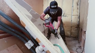 demolishing the old bathrooms DIY home renovation Ep 4 [upl. by Shurwood]