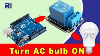 How to use 5V Relay with Arduino to turn ON and OFF AC bulb or DC load [upl. by Irmine]