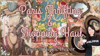 PARIS THRIFTING  SHOPPING HAUL  Thrift with Me in Europe Vintage French Home Decor [upl. by Iruahs]