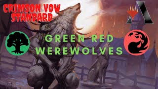 MTG Arena Budget Green Red Werewolves Crimson Vow Standard [upl. by Nylirret]