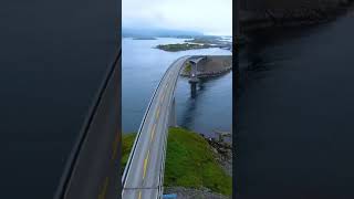 Aerial View Atlantic Ocean Road Norway 😱 shorts [upl. by Aloise]