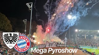 SC Preußen Münster vs FC Bayern München Choreo und Mega Pyroshow der Preußen Ultras [upl. by Sivle]