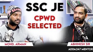 SSC JE TOPPER MOHD Arman  SSC JE CPWD Topper Interview [upl. by Shiff]