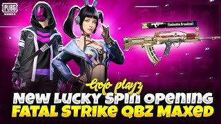 New Lucky Spin Opening  Fatal Strike QBZ Maxed  Chat UC Giveaway🔥  Pubg New Lucky Spin  PUBGM [upl. by Ahsinhoj736]