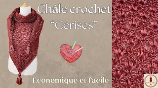 CHALE AU CROCHET quotCERISESquot [upl. by Anilesor]