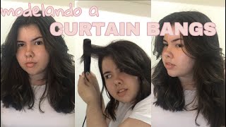 Como modelar CURTAIN BANGS ✨ com a chapinha  Susanne Prata [upl. by Lebbie]