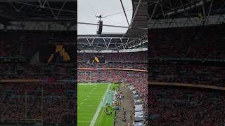 Jags mascot jumps off the roof  Jacksonville Jaguars v New England Patriots NFL London Wembley 2024 [upl. by Eitsrik]