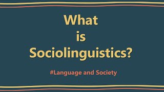 What is Sociolinguistics  Introduction to Sociolinguistics in Urdu amp Hindi  Linguistics [upl. by Eelegna]