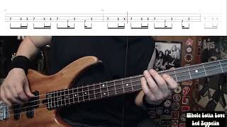 Whole Lotta Love by Led Zeppelin  Bass Cover with Tabs PlayAlong [upl. by Jerusalem]