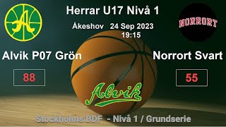 U17 Alvik Basket P07  Norrort Svart 8855 [upl. by Kcirrek471]