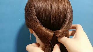 Quick and easy bun hairstyle for ladies  super easy hairstyle for ladies and girls [upl. by Karoly]