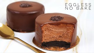 Oreo Chocolate Mousse Cake  NoBake Chocolate Mousse Cake Recipe [upl. by Nocaed]