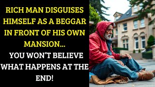 Rich Man Disguises Himself as a Beggar in Front of His Own Mansion [upl. by Kere]