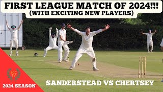 AT LAST THE FIRST LEAGUE MATCH OF 2024 WITH EXCITING NEW PLAYERS  Sanderstead vs Chertsey [upl. by Bellaude751]