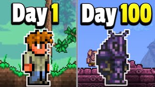 I Played 100ish Days Of Terraria As a New Player [upl. by Jehu]