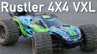 Upgraded Traxxas Rustler 4X4 VXL RC Truck  AMain Employee Car [upl. by Theresita703]