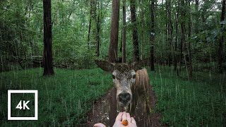 Relaxing Lush Forest Thunderstorm Walking in the Rain ASMR Nature Sounds for Sleep [upl. by Onilegna]