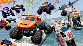 Monster Jam INSANE Zombie Island Adventure  Racing Freestyle and High Speed Jumps [upl. by Yenhpad]