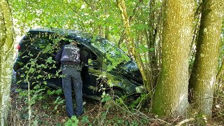 VW Polo kollidiert frontal auf Baum 27092018 [upl. by Eussoj]