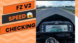 FZ V2 SPEED CHECKING ONLY 128 FZV2 speedcheck FZV2SPPEED YAMAHA kingsvlogs [upl. by Aime]