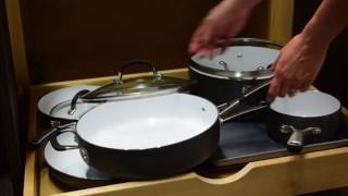 Pull out drawers vs Glidewares Cookware Organizer [upl. by Ydisahc]