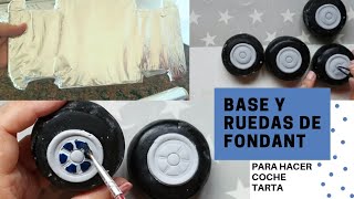 Cómo hacer NEUMÁTICOS BASE para coche tarta fondant SUPERFÁCIL ASMR Unintentional EASY fondant tires [upl. by Abigael]