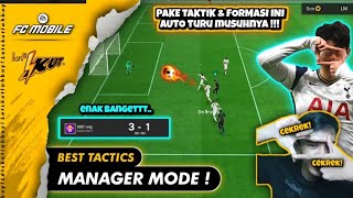 FORMASI INI ENAK BANGET BUAT PUSH RANK MANAGER MODE TAPI⁉️ Taktik Formasi 41212 Lebar  FC Mobile [upl. by Lindemann]