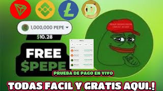 GANA MILLONES DE PEPESSHIBTRXDOGEBNB Y MAS CRIPTOS MAS DE FORMA FACILRAPIDA Y GRATIS [upl. by Artemisia]