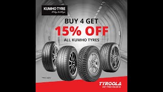 Buy 4 Get 15 Off ALL Tyres  Kumho  Tyroola [upl. by Notreb]