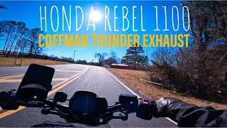 Honda Rebel 1100  Coffmans Thunder Exhaust  Triumph Trident 660  GoPro 10 Superview FPPOV [upl. by Vial]