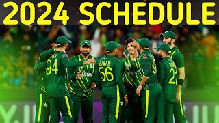 Pakistan 2024 complete schedule of all series  Pakistan matches 2024 [upl. by Rossen]