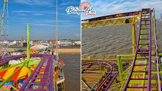 Crazy Coaster OnRide POV 4K  South Pier Blackpool [upl. by Nnaarat]