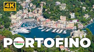 Portofino Italy Walking Tour  4K 60fps with Captions  Italian Riviera [upl. by Essirehc]