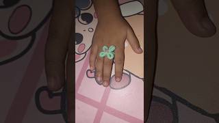 Navratri Rubber Band Ring shorts diy crafteraditi handmade jewellery ytshorts art [upl. by Elconin]