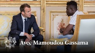 Avec Mamoudou Gassama l Emmanuel Macron [upl. by Nitsirt661]