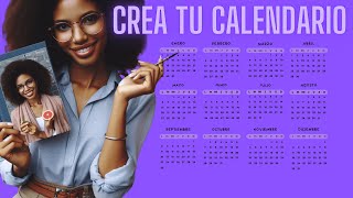 Curso Canva Como Crear Calendario [upl. by Derfniw547]