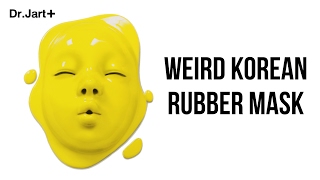 Weird Korean Rubber Mask TINA TRIES IT [upl. by Anilram]