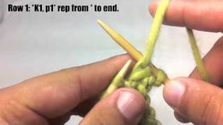 How to Knit The 1 x 1 Rib Stitch [upl. by Orgell335]