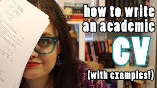 How to Write an Academic CV  Example CVs [upl. by Paula256]